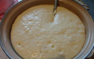 Thick yeast pancakes recipe with semolina