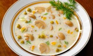 Homemade pea soup na may mushroom Paano magluto ng lean pea soup na may mushroom