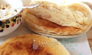 How to make pancake filling from cottage cheese with raisins