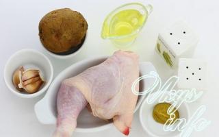 Chicken leg with crispy crust and potatoes in the oven Delicious baked chicken legs with potatoes