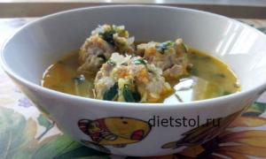 All the secrets of making meatball soup for children Meatball soup step-by-step recipe for a child