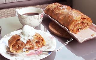 Write down the most successful and simple recipe for the most delicious apple strudel!